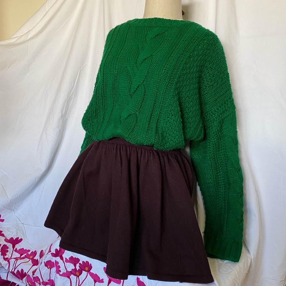 Susana Monaco Brown Knit Mini Skirt